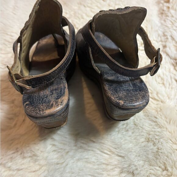 Bed Stu Joann Wood Wedge Distressed in Black size 7.5 - Picture 7 of 12
